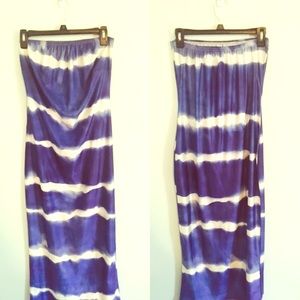 Blue and White Tube Dress